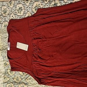 Med burgundy nursing sleeveless nightgown